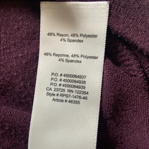 Wilfred plum colour loose fit long jersey top - Picture 7 of 7